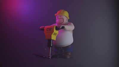 Construction worker blender