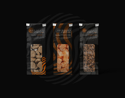 La Nougaterie des Fumades brand branding candy chocolate food orange packaging sweet uidesign website