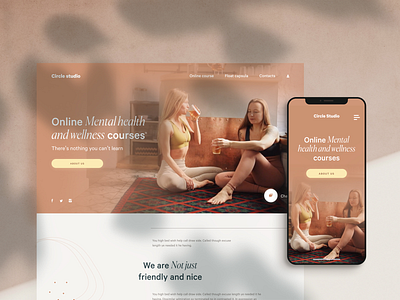 Wellness studio web design branding design digital minimal minimalist typography ui uidesign ux web wellness