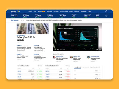 Doviz.com Redesigned New Home Page design figma finance ui ux