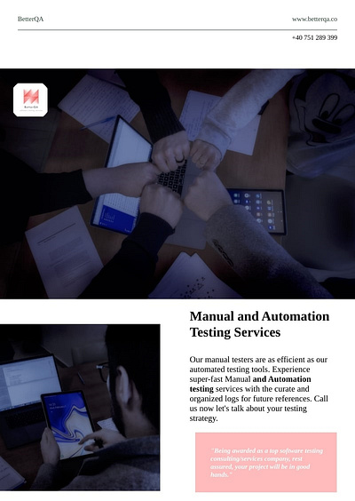 Manual and Automation Testing Services software quality testing software testing