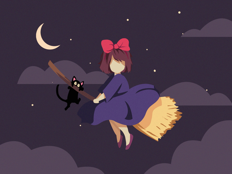 Kiki's delivery service Fanart art character color concept design drawing fanart flat girl illustration kiki