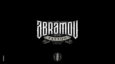 Abramov tattoo lettering logotype modern tattoo tattoo studio