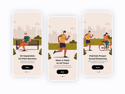Social Distancing Application adobe xd app app design clean creative covid 19 design guidelines illustration minimal mobile app mobile ui onboarding onboarding screen onboarding screens social specindia ui ux