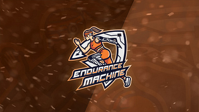 "Endurance machine" Logo design female version branding design illustration logo logo design logotype mascot mascotlogo run logo running running club symbol vector