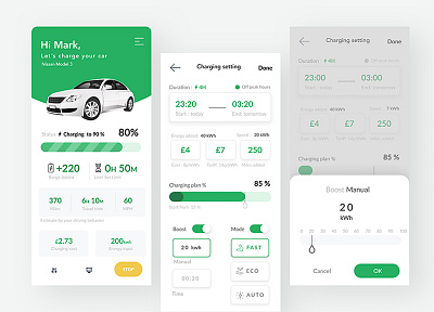 EV charger APP app design ui ux