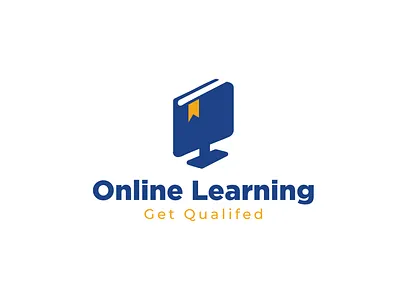 Online Learning agency logo app icon app icon logo app logo blue book book icon book logo computer learning logo learning platform logo logo design onboarding online learning online marketing online platfom simple website logo website logo design