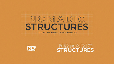 Nomadic Structures Logo Presentation building construction construction logo logo logo design logo mark logotype nomadic outdoor logo tiny house