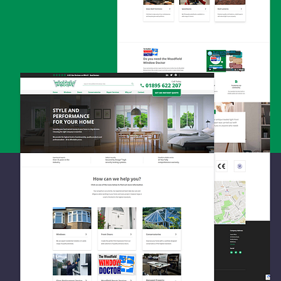 Woodfield Windows Website Design design typography ui webdesign website