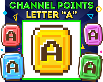 Channel points letter for Twitch A-Y emote twitch twitch badges twitch emote