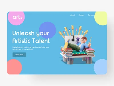 Artist Landing Page app design illustration landingpage minimal uiux ux vector web website