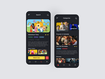 Daily UI 25 TV App app dailyui design flat illustration minimal ui ux