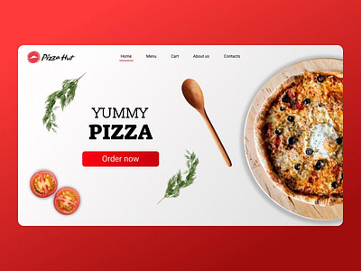 Redisegn of the pizzahut design illustration typography ui ux web website