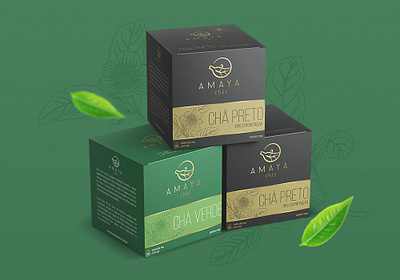 Amaya Chás branding design embalagem gerson nunes minimal tea
