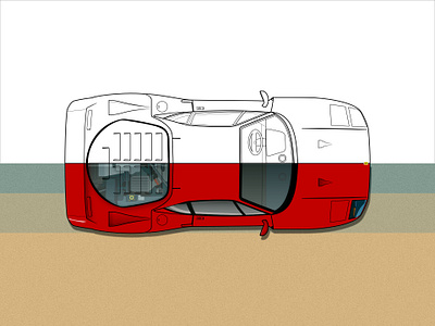 The Art of Wheels: Ferrari F40 car f40 ferrari ferrari f40 illustration illustration art realism sports car vector vector art vector illustration vectorart