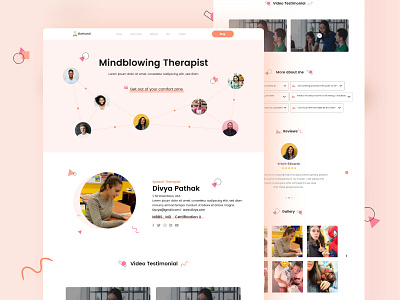 Speech Therapist Landing Page Design indian application indian designer indianpix landing page design medical medical app medical landing page medicine meditation meditation app orange orange theme sanket pal speech app speech therapist speech therapist landing page therapist web design