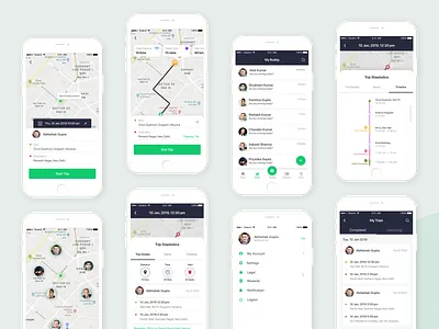 Tracki Mobile App 02 app design mobile app design tracking app user interface design uxdesign