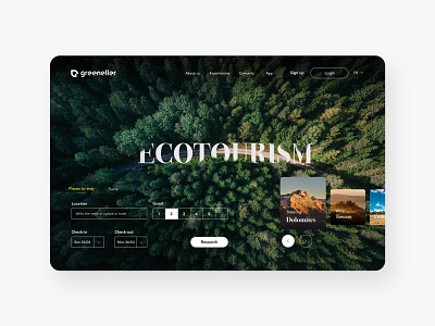 Ecoturism - Web Design card clean ui concept creative dashboad design dribbble ecotourism tourist travel agency traveling trip typography ui ux web webdesign