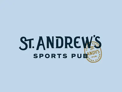 St. Andrew's bar golf logotype old english omaha pub sans serif scottish sports branding stamp vintage