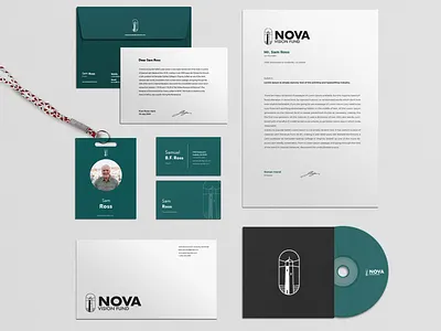 Nova Vision Fund Corporate Identity brand brand identity branding charity clean design flat graphic design identity logo minimal mockup nova nova scotia package simple stationery