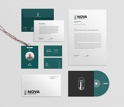 Nova Vision Fund Corporate Identity brand brand identity branding charity clean design flat graphic design identity logo minimal mockup nova nova scotia package simple stationery