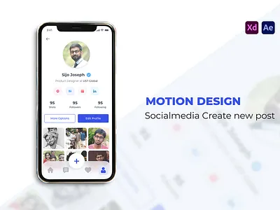 Social Media Profile Page - Mobile App Design