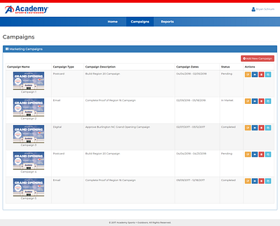 Academy Campaigns Admin Portal