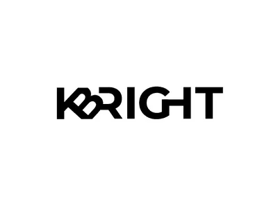 Kbright lettering logo