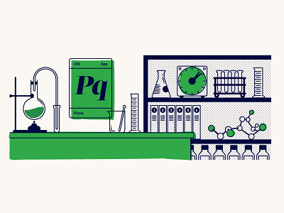 Portfolio Case Study Illustration illustration lab science vector