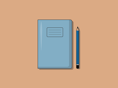 Back To School Illustration adobe illustrator design exercise book flat design graphic design illustration illustrator instagram notebook pencil side project vector art vector illustration vectorart