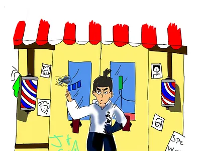 scissors seven design fanart illustration photoshop