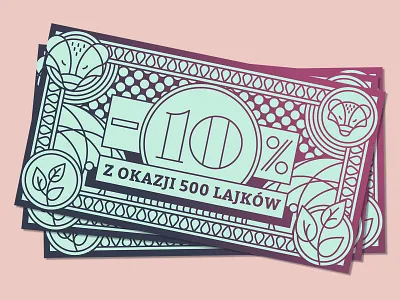 Promo for Social Media 500 bill design digital gradient graphic design promo promotion