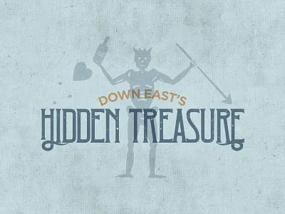 Hidden Treasure blackbeard blue branding design east coast gin gold outer banks pirate sc