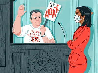 SF GATE america climatechange covid digital illustration editorial illustration government pandemic