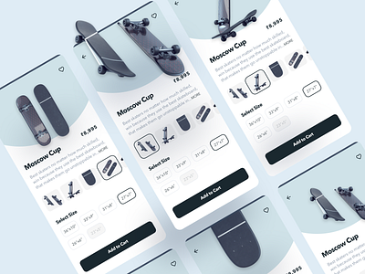 Skate Detail Mobile App Design design ecommerce design mobile app design skateboard skates ui