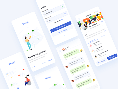 Bloop! - Aplicativo de mentorias online app design illustration interation interface mentor mentoring typography ui ux uxui