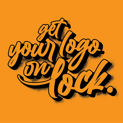 Get your logo on lock typography. illustration typography vector