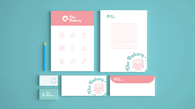 The bakery branding design icon stationery