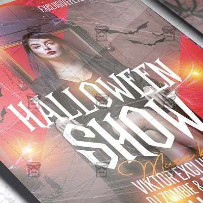 Halloween Show - Flyer PSD Template kids halloween party