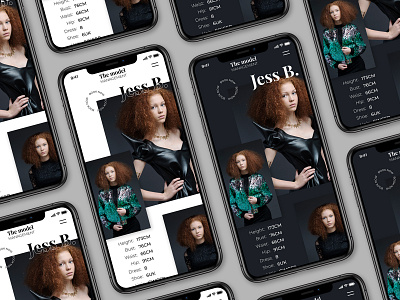 The Model Management - mobile site figma mobile ui mobile website ui design ui ux webdesign