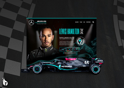 Lewis Hamilton Web Concept 2020 adobe arizona branding design formula1 hero banner london mercedes pro racecar racing sports ui ux ux ui web web design website website design