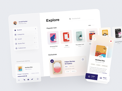 LIBRA | Editorial app 📚 app application book reader dashboard editorial app edtech edtech app edtech platform education educational ios app mobile app online education online platform product card product design reader app