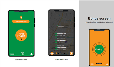 User Interface design for a Fruit store finder app. @daily ui app design illustration ui userinterface ux xd