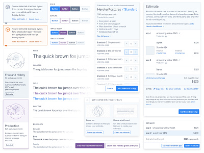 Heroku Pricing heroku interface design pricing ui user experience user interface user testing ux