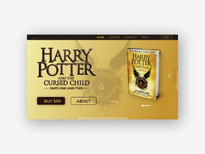 Landing page design 003 books dailyui harry potter landing page ui uiux web design xd