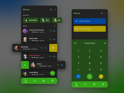 Phone App Redesign - Dark Mode app appdesign appuidesign dark mode design ui uidesign uiux ux visual design