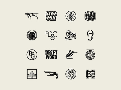 Collection of Creations branding design icon icon set iconography logo logo design logos logotype vector