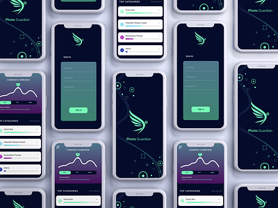 UX/UI Photo Guardian app design prototype ui ux ui