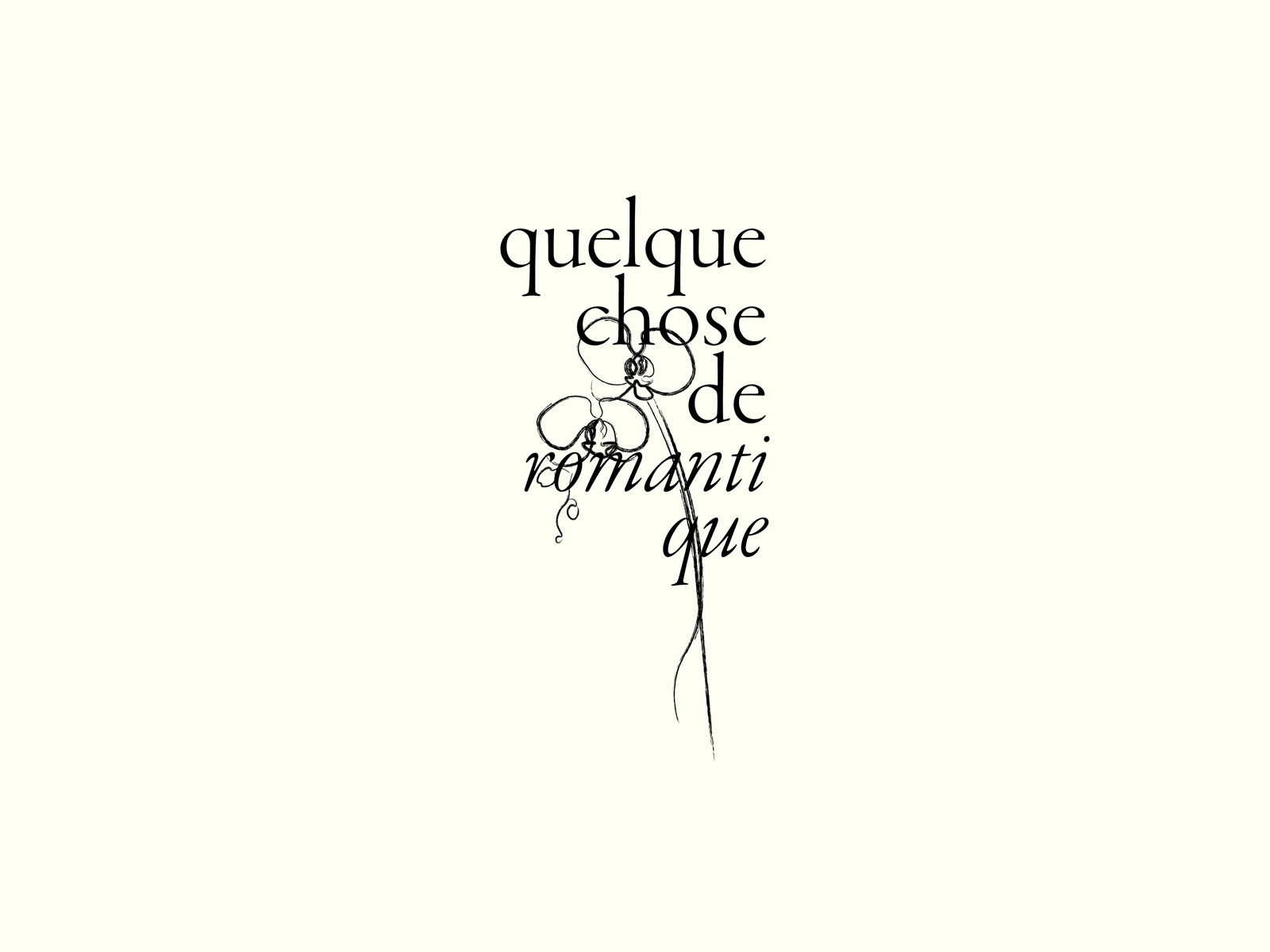 Example of Quelque chose de romantique