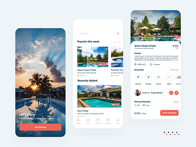 Chalet Booking app app apps screen chalet design hotel ios screens sketch ux ui design xd